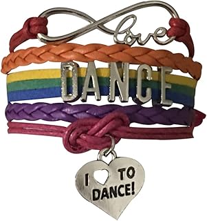 Sportybella Dance Bracelet- Dance Jewelry - Rainbow Love Dance Charm Bracelet- Gift for Dance Recitals & Dancers