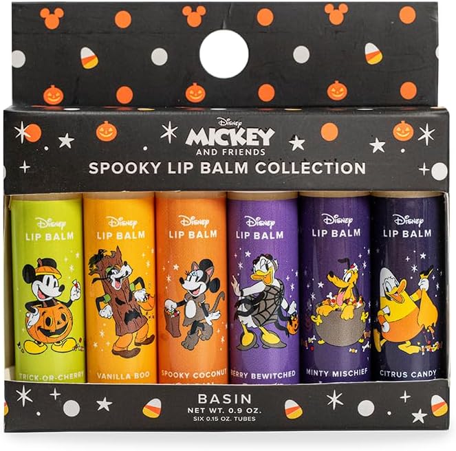 Basin Bálsamo Labial Disney Mickey & Friends Halloween, Pacote com 6