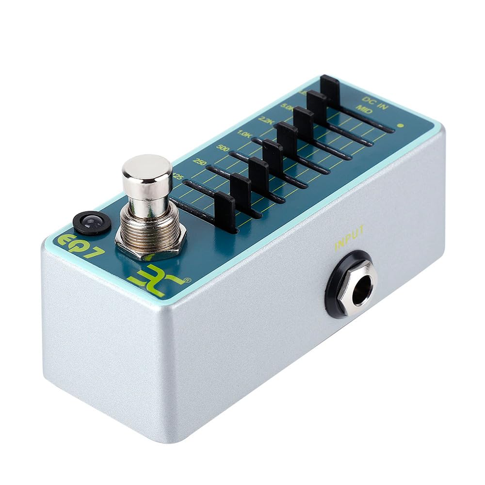 EX EQ7 Equalizzatore di Chitarra Effetto Pedale Equalizzatore a 7 Bande Shell in Metallo Completo True Bypass