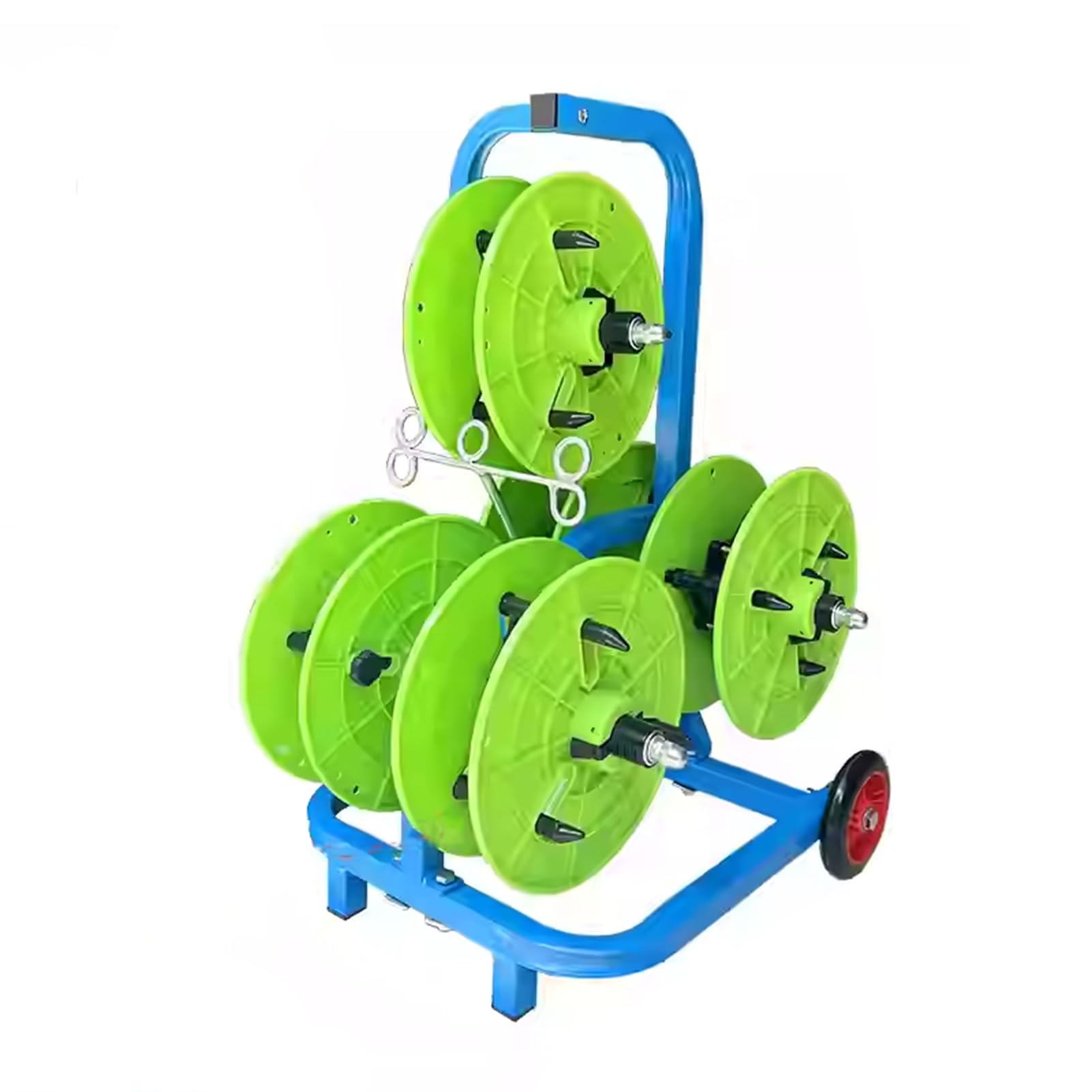 Cold Rolled Steel Wire Spool Holder Mobile Bulk Cable Holder Wire Storage Cart With Wheels For Electrical Industrial And Retail Use(5-volumes)