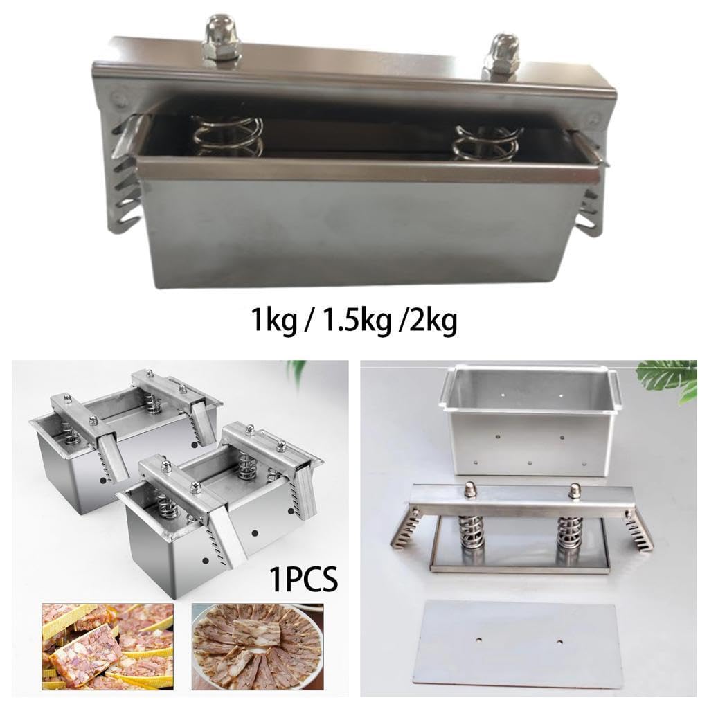 Herramienta de prensado de carne de acero inoxidable, herramienta de cocina confiable y duradera, innovadora, que simplifica la preparación de carne, Plata, 1KG