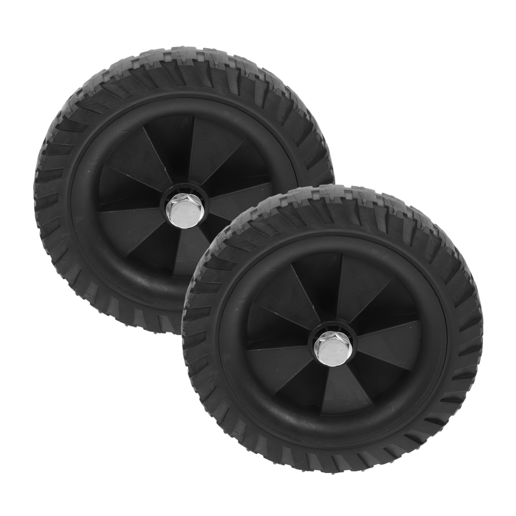 Roue compresseur en caoutchouc noir Lurrose (2pcs) résistante à l'usure