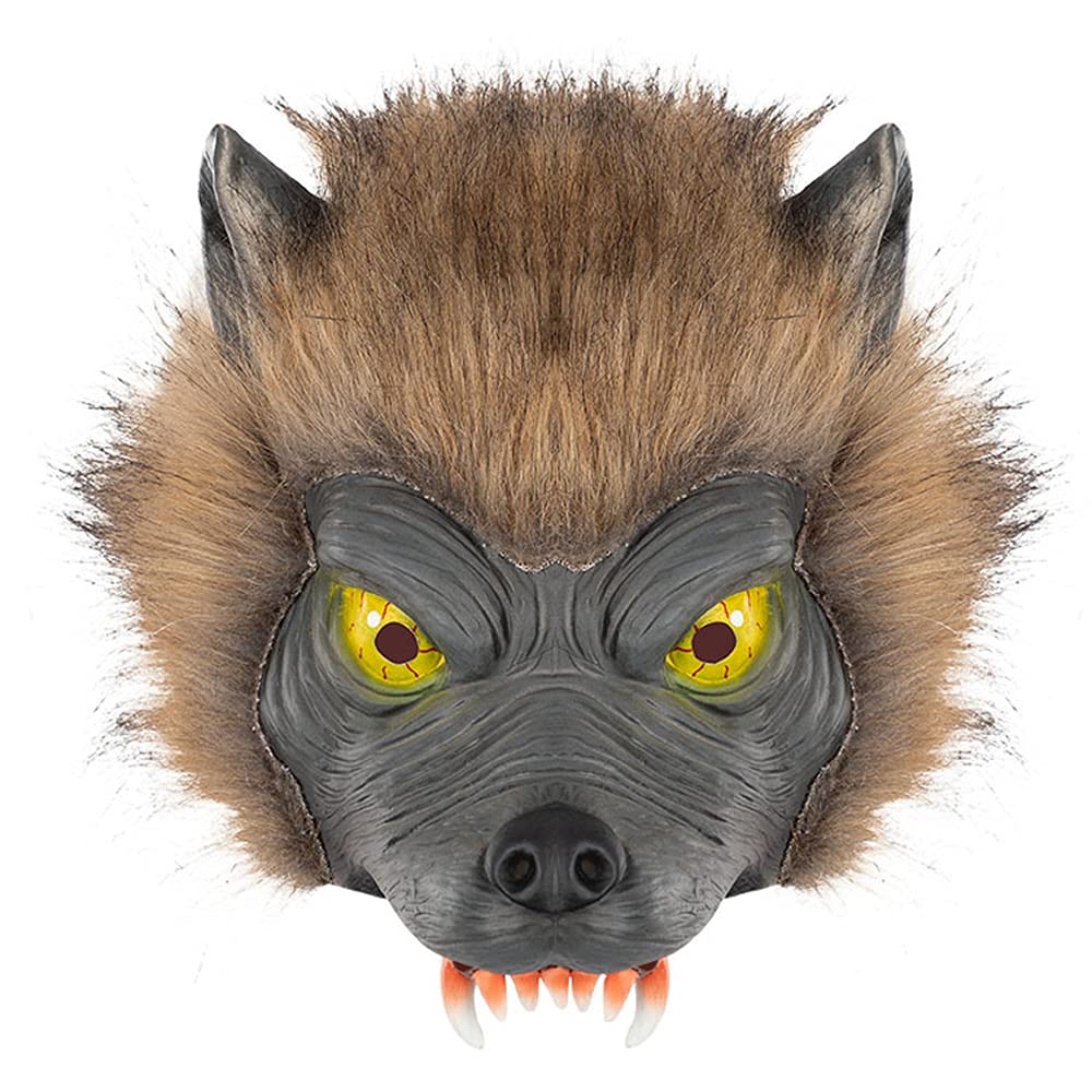 Buy Halloween Costume Furry Full Face Cosplay Latex Werewolf Wolf