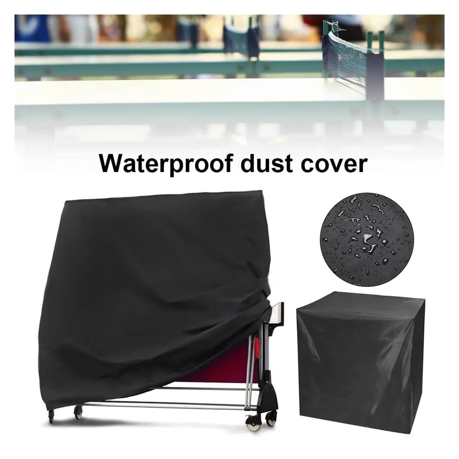 Copertura impermeabile e antipolvere for tavolo da ping pong, for interni ed esterni, resistente, 165x70x185 cm per esterni e interni