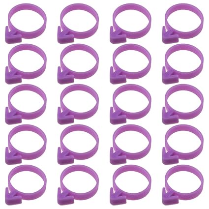 HAHIYO 20PCs Purple Silicone Piping Pastry Bag Tie, Reusable Icing Bag Tie Cake Decoration Bag Twist Tie Frosting Piping Bag Closer Clip Tie for Cupcakes Cookies Pastry Cake Decorating Supplies