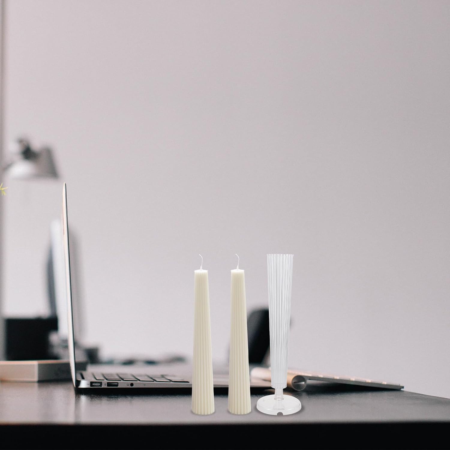 Vertical Stripe Candle Mold for DIY Making, Reusable Plastic