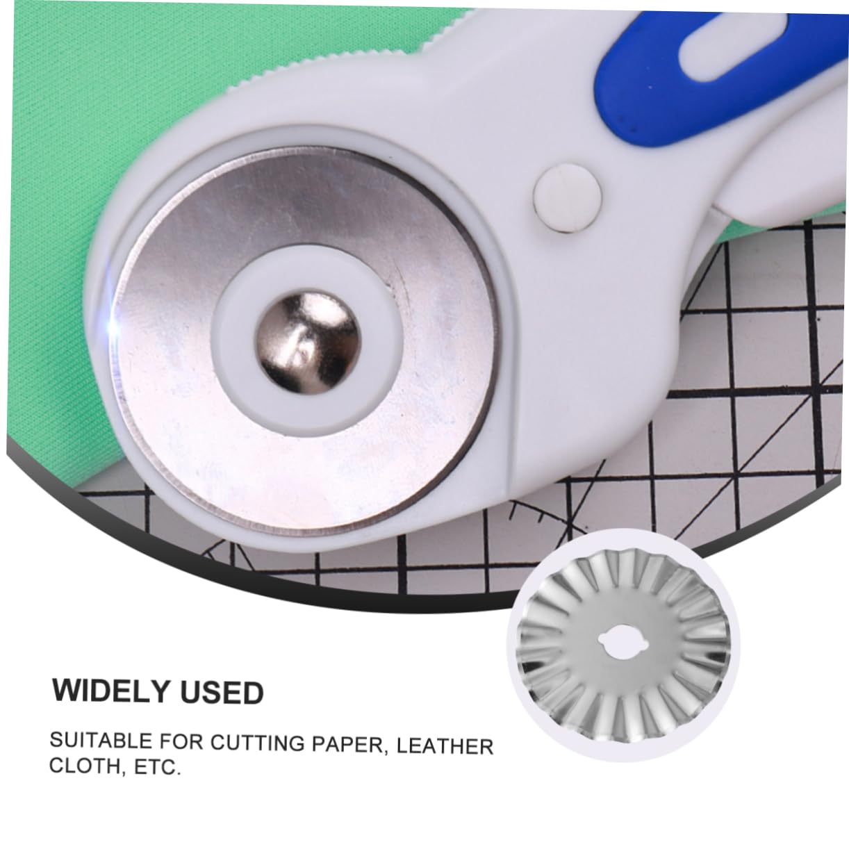 21piezas Cuchillas De Corte Rotativo Estuche Incluye Rectas Con Guiones y Onduladas Para Tela Cuero y Papel Para Manualidades y Costura