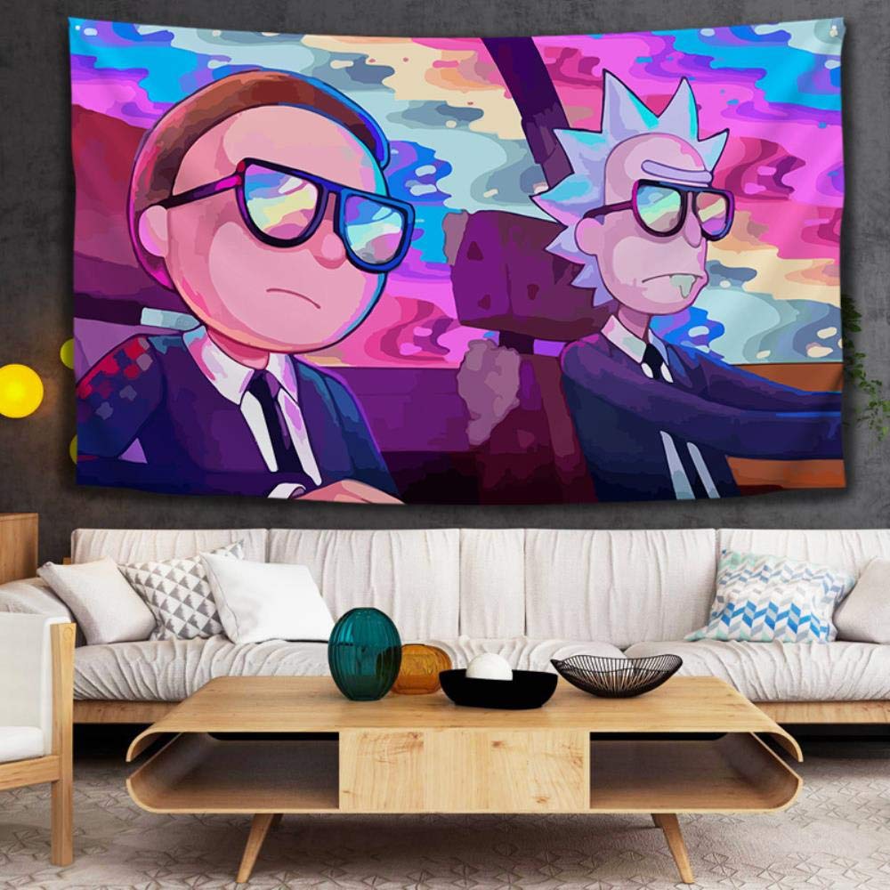 JJJee Rick and Morty style tapestry cloth hanging wall tapestry background wall paintings home Turtles,1,350x270