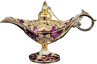 Árabe | Clássico Aladdin Lamp | Lâmpada Aladdin, Incenso Esculpido em Metal para Decoração Mesa para