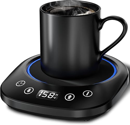 Calentador de tazas de café, calentador eléctrico de tazas para uso de escritorio de oficina, apagado automático, ajustes de temperatura, ajustes de