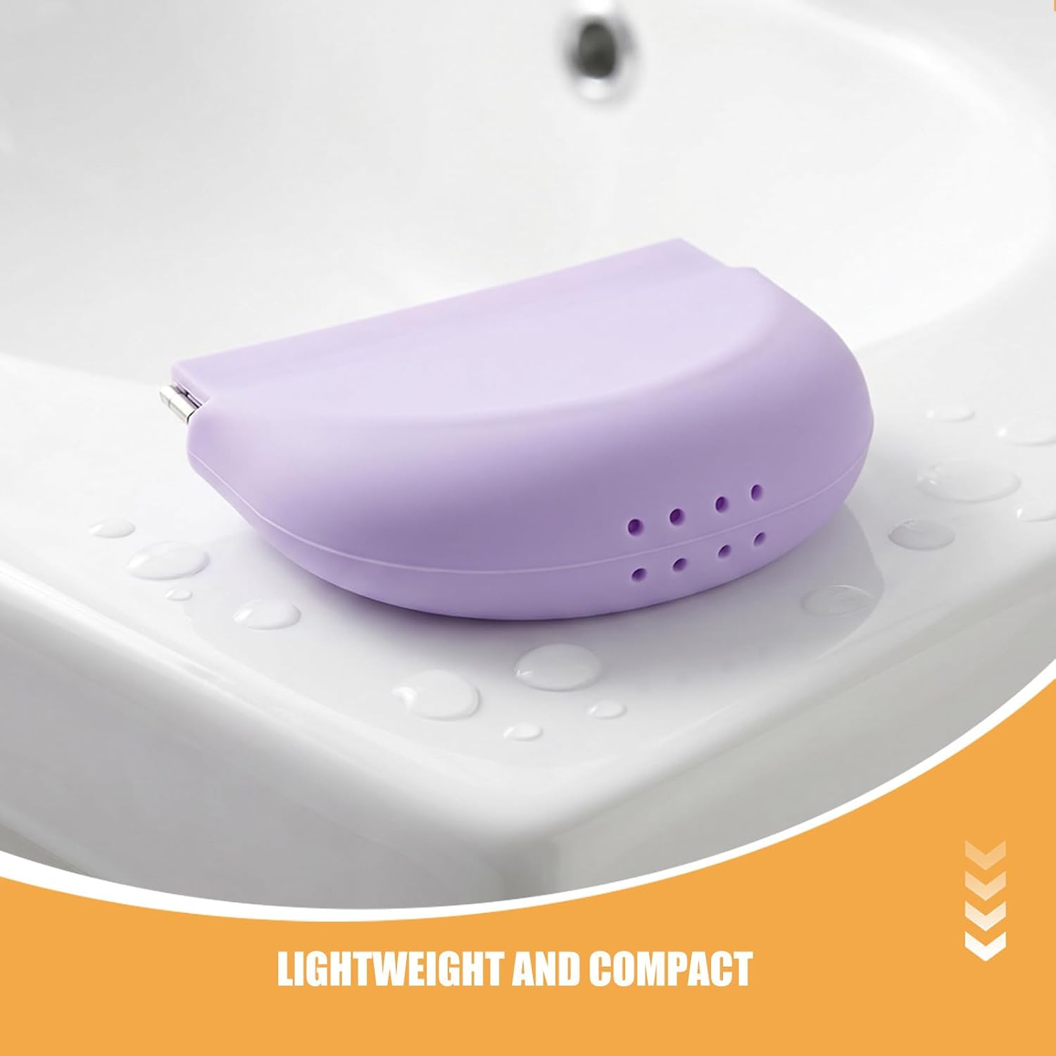 2pcs Silicone Retainer Container with Vent Holes for Travel