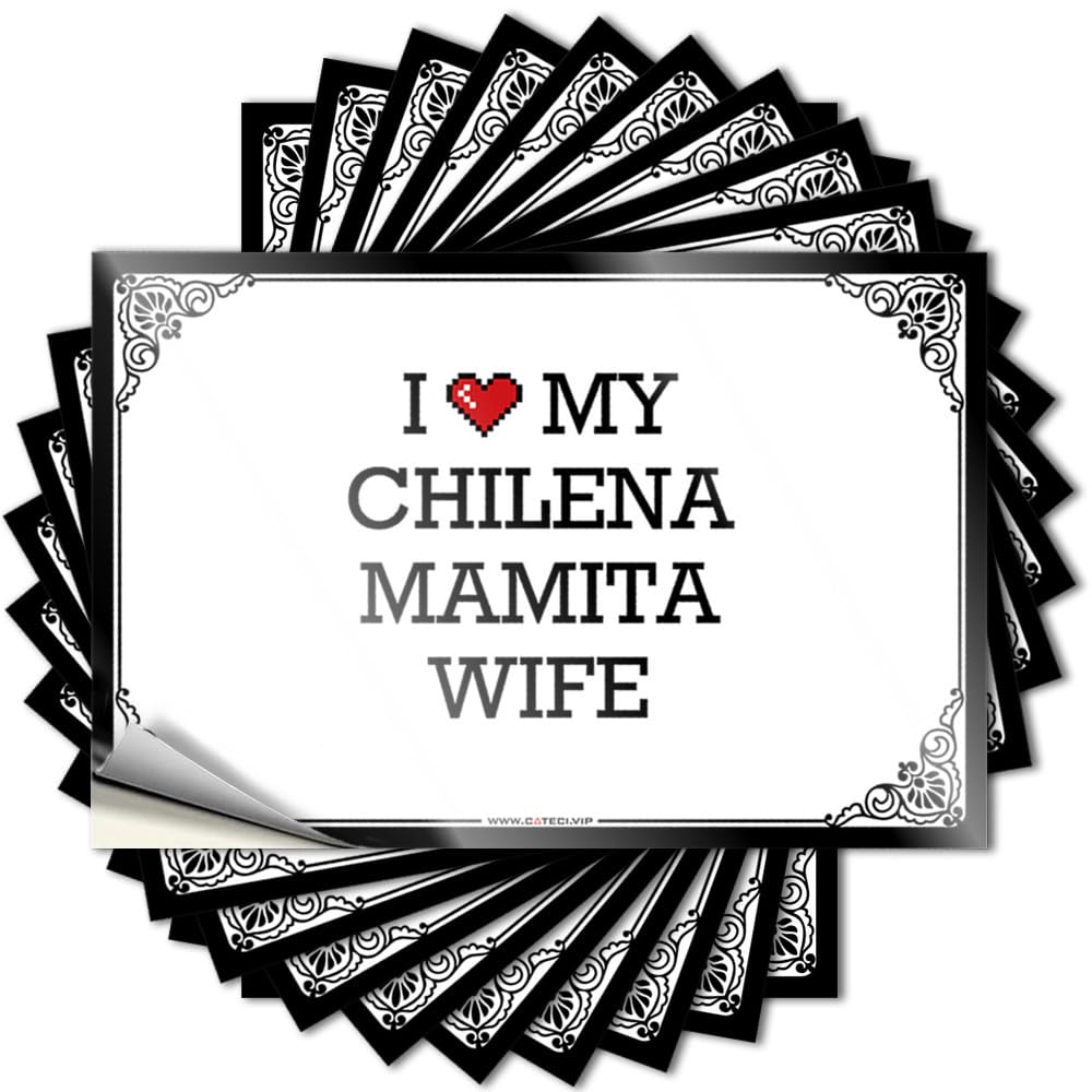 Tall Quote, Coffee Wall I Love My Chilena Mamita Wife | Funny Quote Darts Decals(6X9CM)