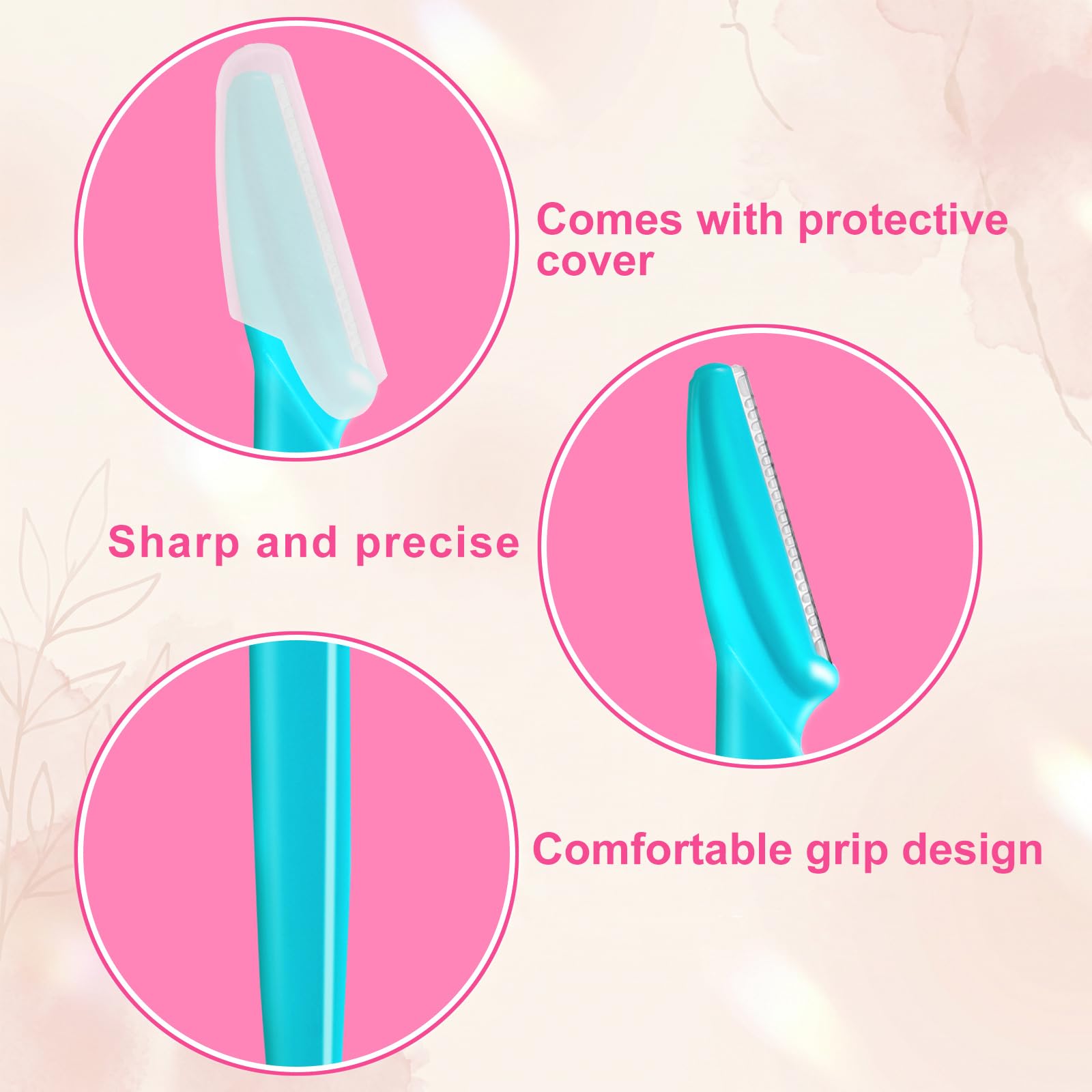 HFATMOS 21 maquinillas de afeitar para cejas, maquinillas de afeitar faciales multiusos, herramientas exfoliantes de dermaplaning, recortadoras de cejas con cubierta de seguridad, depilación facial