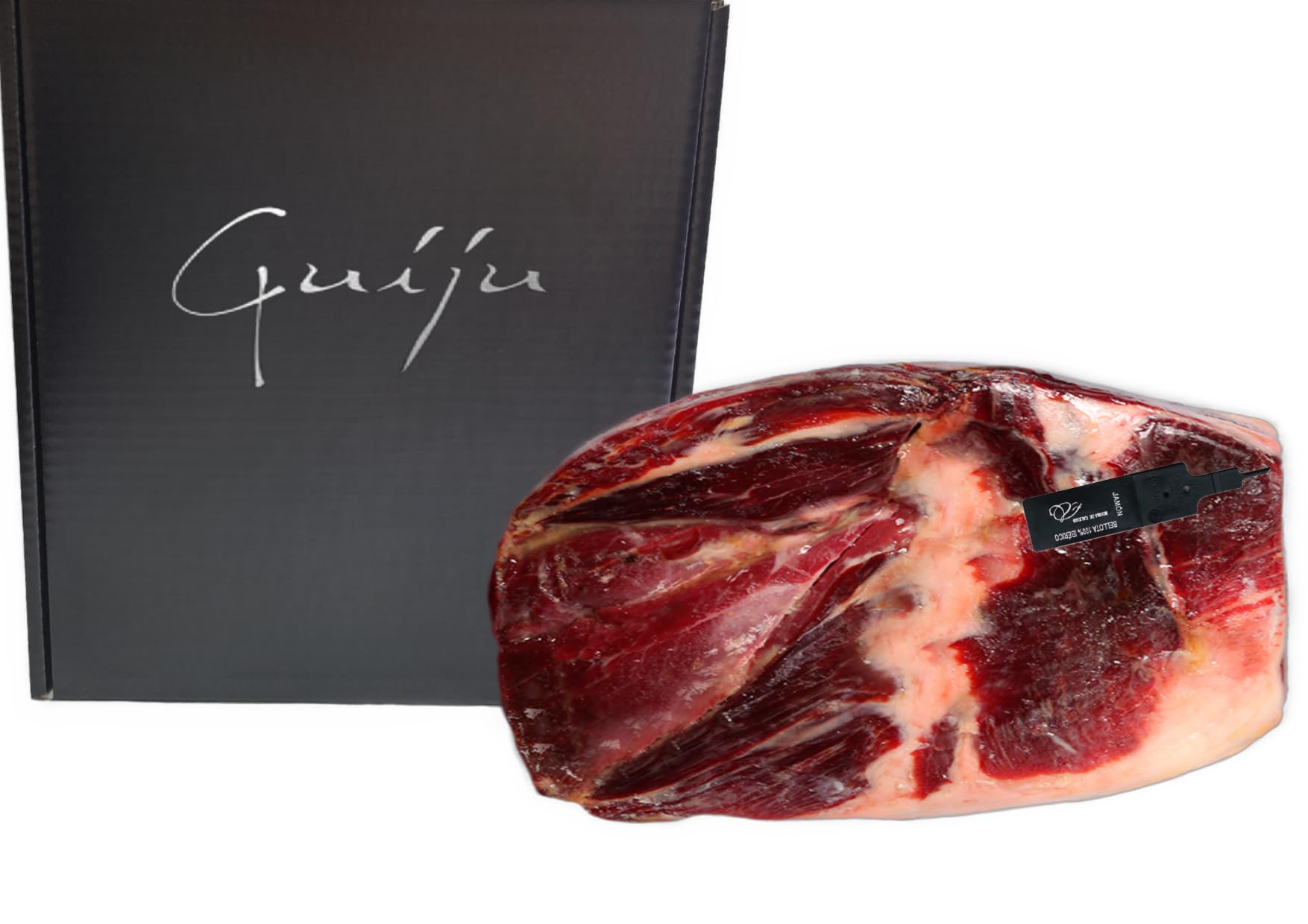 JAMÓN IBÉRICO(PALETA PATA NEGRA) DE BELLOTA 100% RAZA IBÉRICA DESHUESDADO 3 KG. MARCA GUIJU. FABRICA DE SALAMANCA.