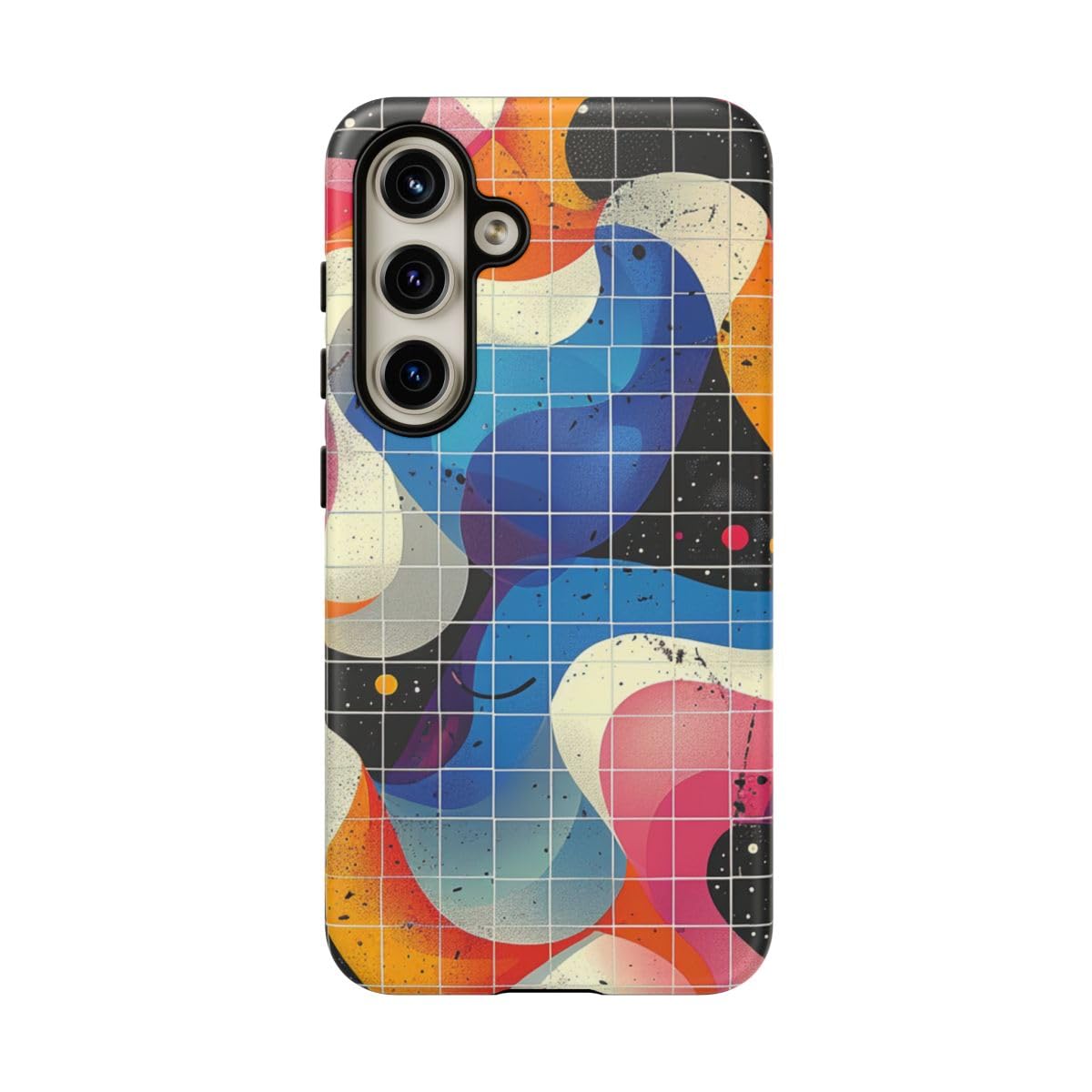 Coque Samsung S24 motif abstrait coloré rigide et mate anti-rayures - 5