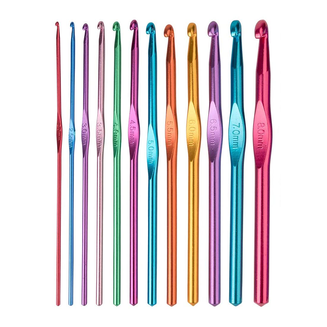 See full amazon price history chart for First Try 12 Sizes Multicolor Aluminum Crochet Hooks Aluminum Knitting Needles for Yarn Craft, 2-8 mm (Set of 12 Pcs) First Try 12 Sizes Multicolor Aluminum Crochet Hooks Aluminum Knitting Needles for Yarn Craft, 2-8 mm (Set of 12 Pcs) (B0952XJ62N) Amazon Price History, Amazon Price Tracker