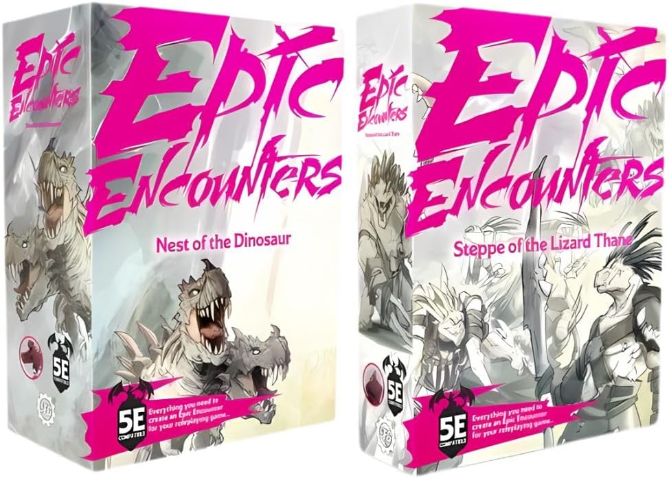 Steamforged Games Epic Encounters Bundle: Nest of the Dinosaur and Steppe of the Lizard Thane (2 Items)