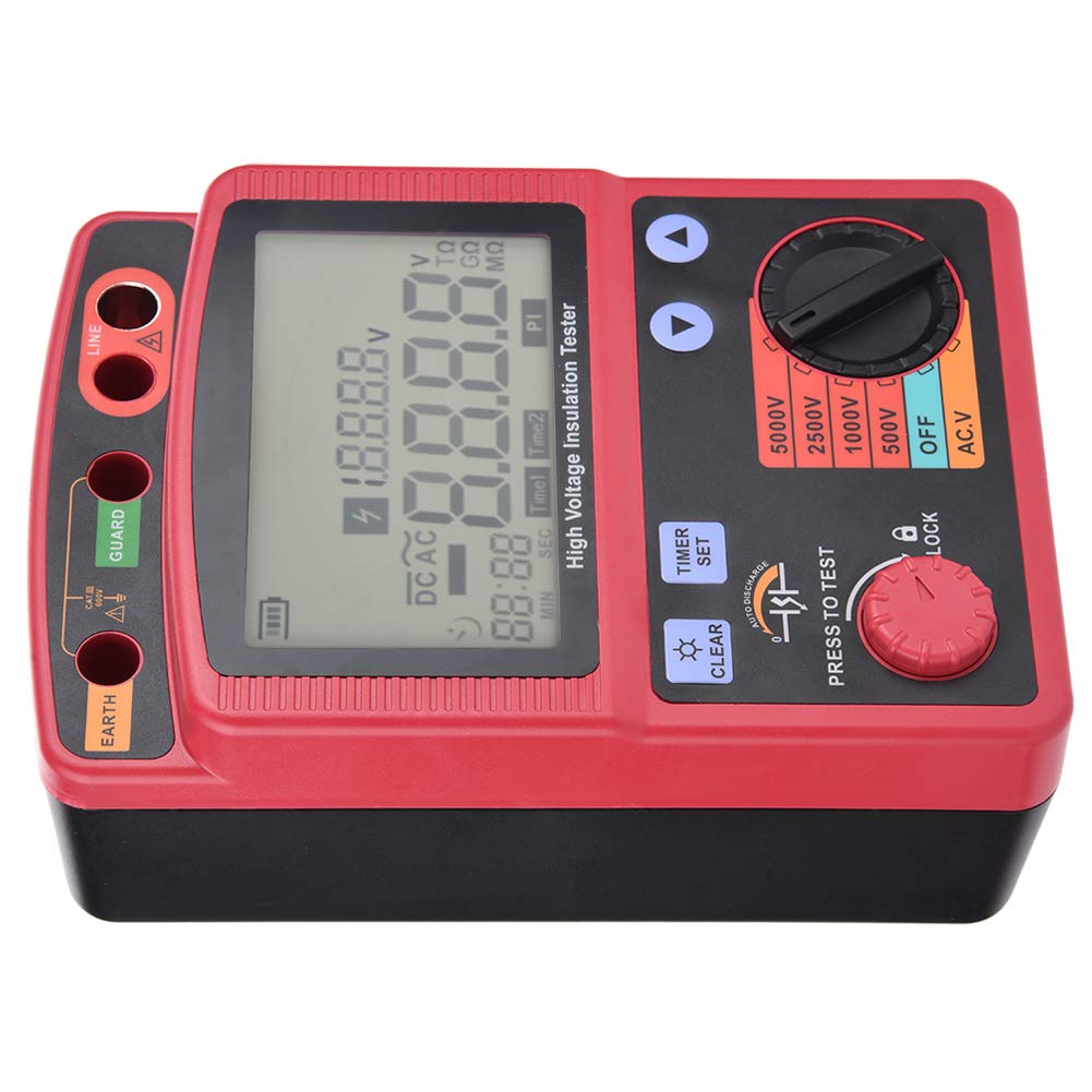GM3125 Cyfrowy Tester Izolacji 5KV 0,0MΩ-1000GΩ Miernik Izolacji do Testowania Wysokiego Napięcia Profesjonalny Multimetr Testowy do Testowania Izolacji Elektrycznej