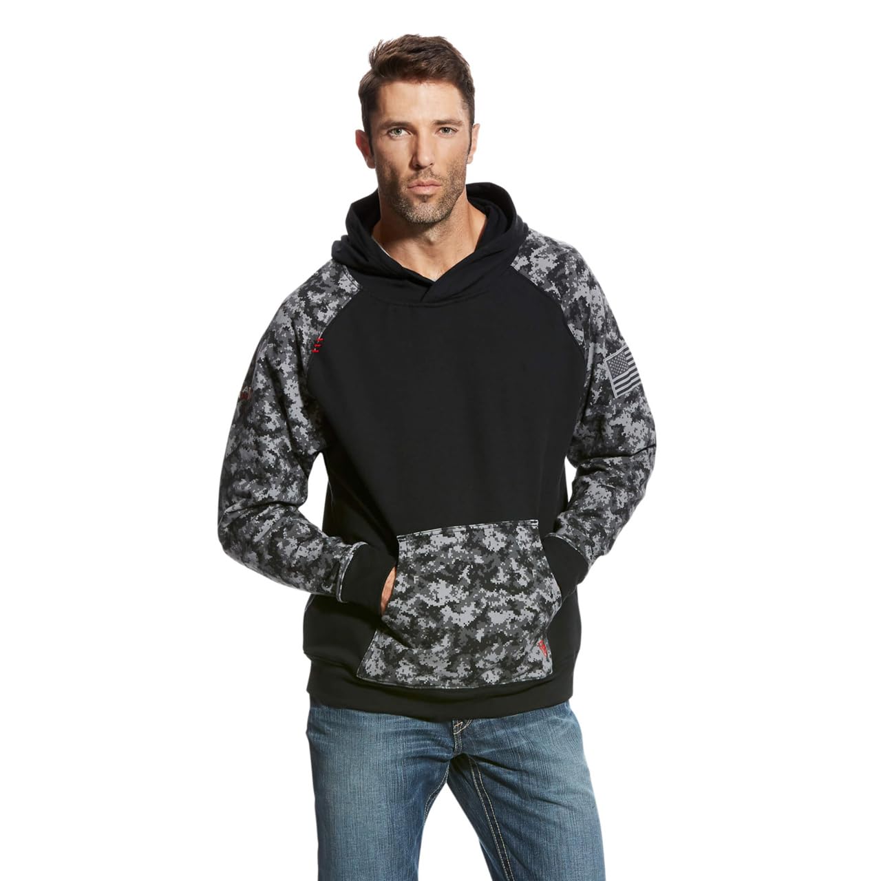 ARIAT mens Fr Durastretch Patriot Hoodie