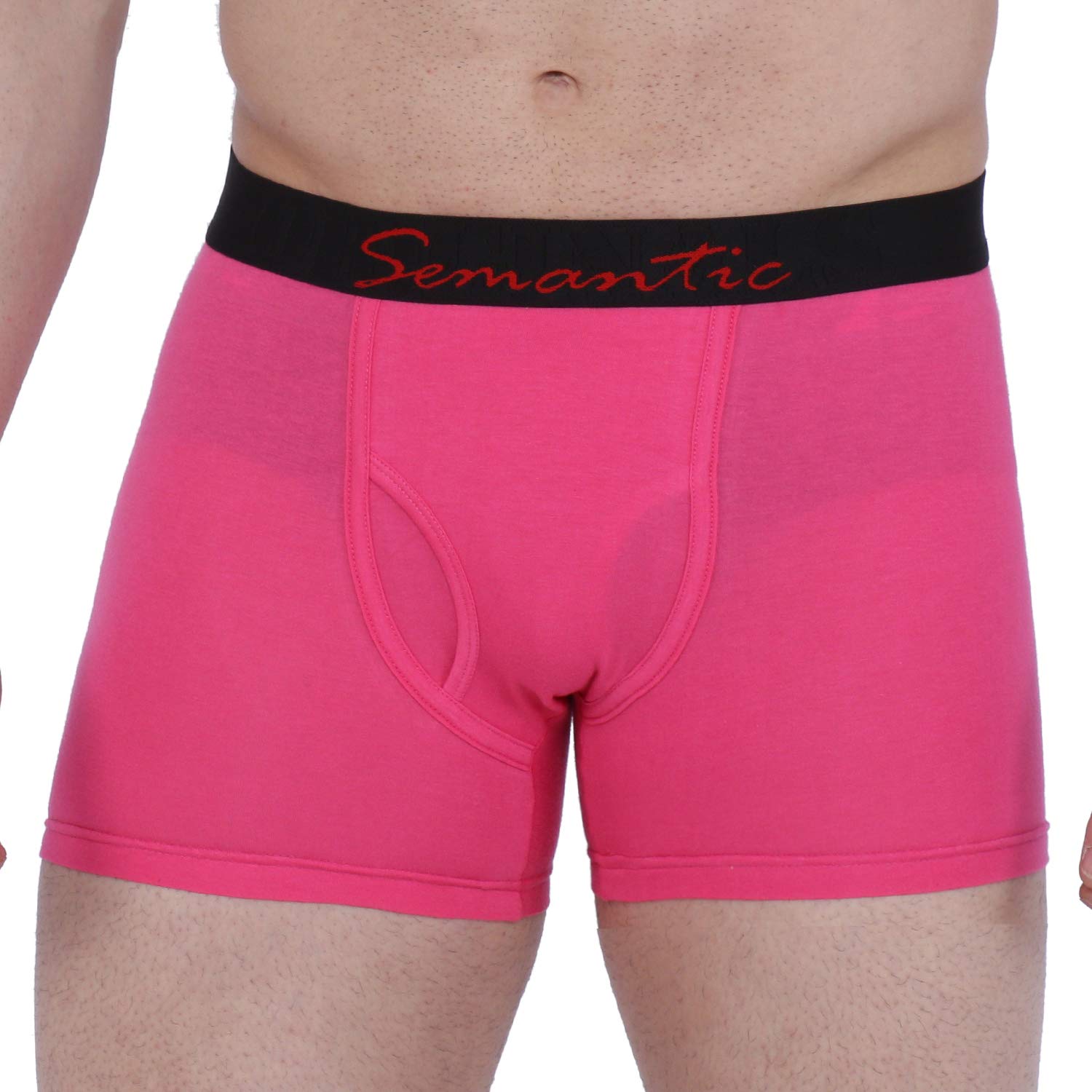 semantic Men's Cotton Trunks - Non Itching Anti Chaffing Underwear - Pink-picture-11