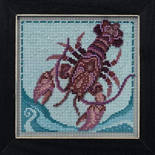 Image of Lobster Beaded Counted Cross Stitch Kit Mill Hill 2022 Marine Life Quartet Collection MH172212