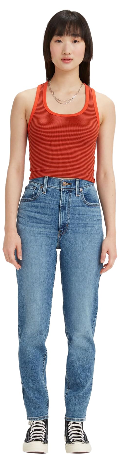 High Waist Mom Kot Pantolon Kadın
