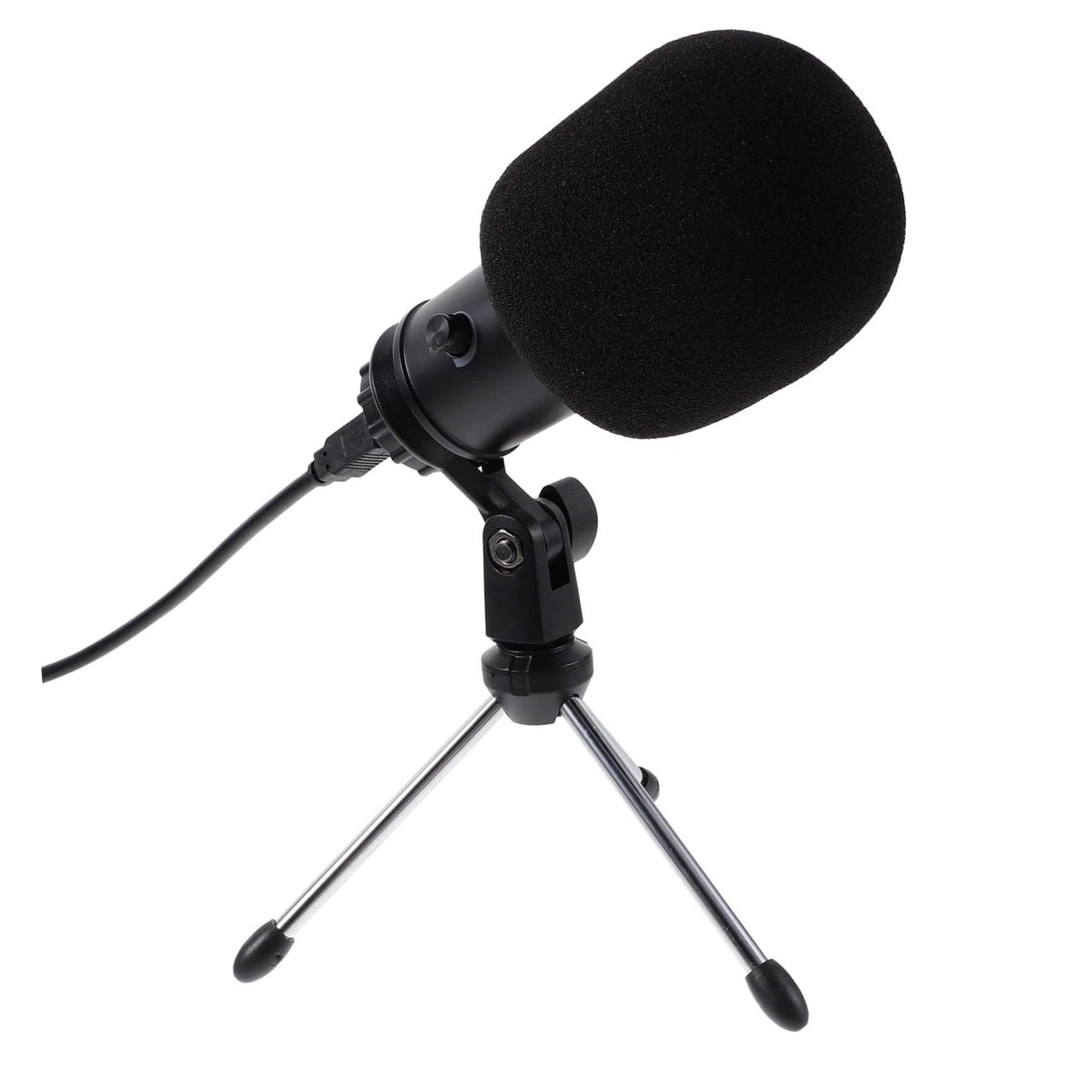 USB Kondensatormikrofon Satz Zufälliger Stil Cardioid Effizientes Schwarzes Mikrofon mit Abs Gehäuse und Stativ Einfache Bedienung für Geschäftskonferenzen und Laptop