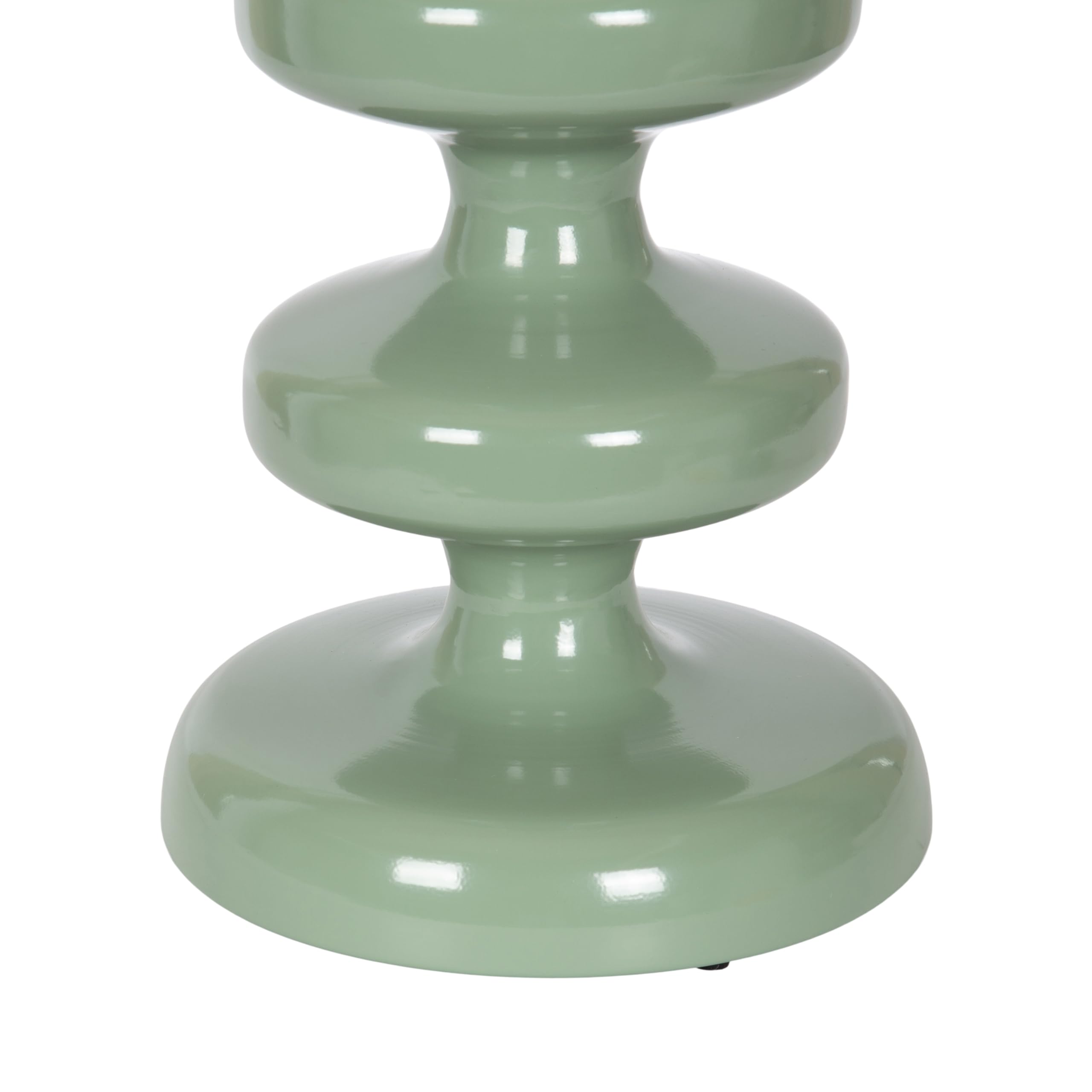 Kate and Laurel Fondi Modern Metal Round Side Table, 12 x 12 x 21, Green, Dorm Living Room Stacked Bubble End Table for Use as Bedroom Nightstand or Outdoor Patio Decor Option