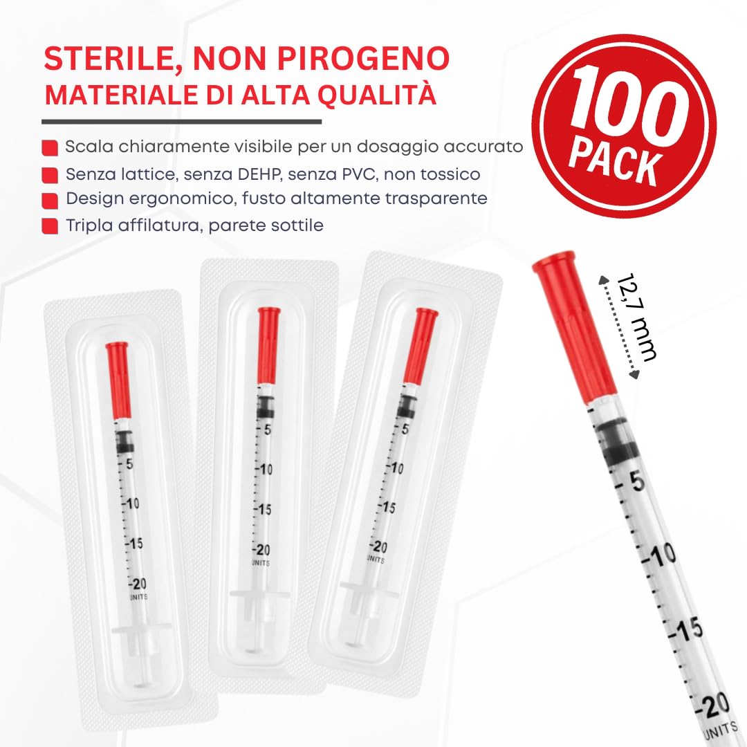 U40 Plastic Tube 29G x 1/2" (0,33 x 12,7 mm) 100 pezzi Strumenti di misurazione e dosaggio multiuso