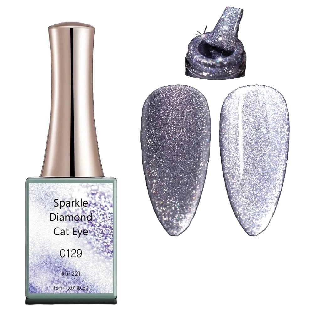 CANNI 16ml Gel Large Bottle Sparkle Diamond Cat Eye Series Gel nail polish shining color gel Soak off Varnish Need UV Light to Cure the VU Gel Polish C129-image-6