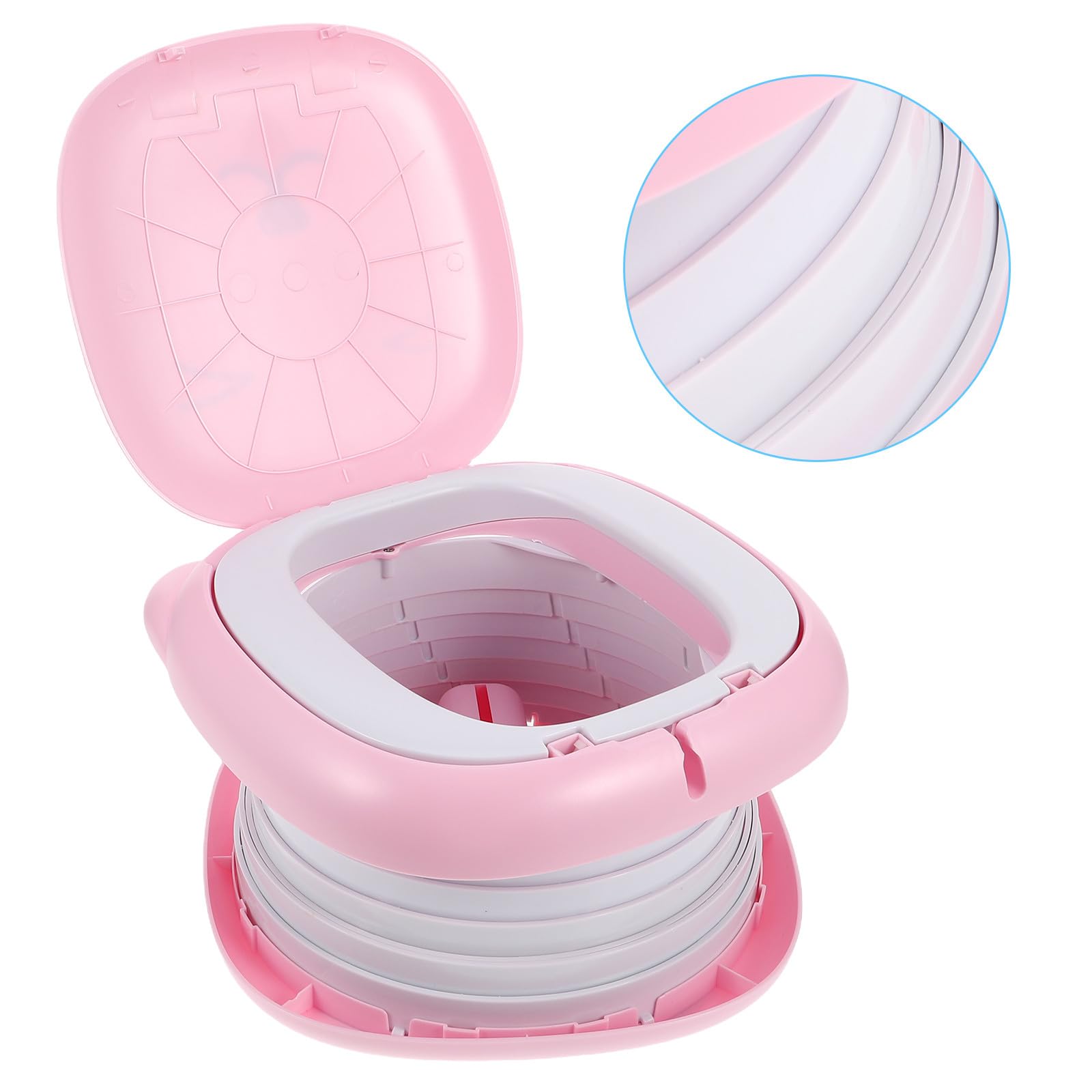 Didiseaon Vasino Leggero per Pieghevole Plastica e Bambini in Portatile Pp Manico, Design Compatto ed Campeggio Uso Indoor Outdoor