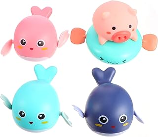 CORHAD 4 Pçs Brinquedos De Banho Acabar Natação Brinquedo Acabar Brinquedos De Água Brinquedo Relógio Relógio Brinquedo De Banho Crianças Brinquedo De Banho Brinquedos De Animais