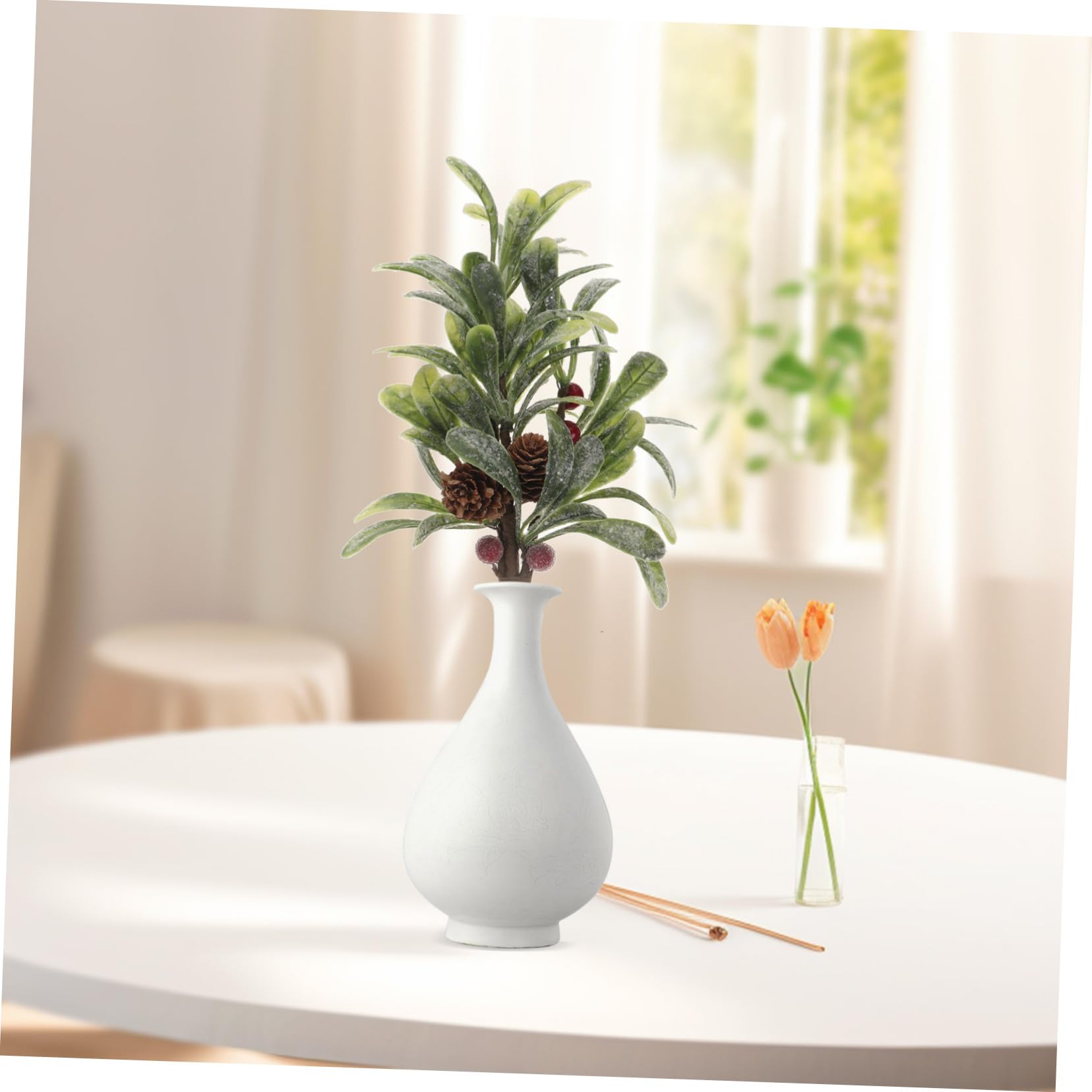 CIMAXIC 5pcs Artificial Branch Christmas Tree Ornament Realistic Christmas Swag