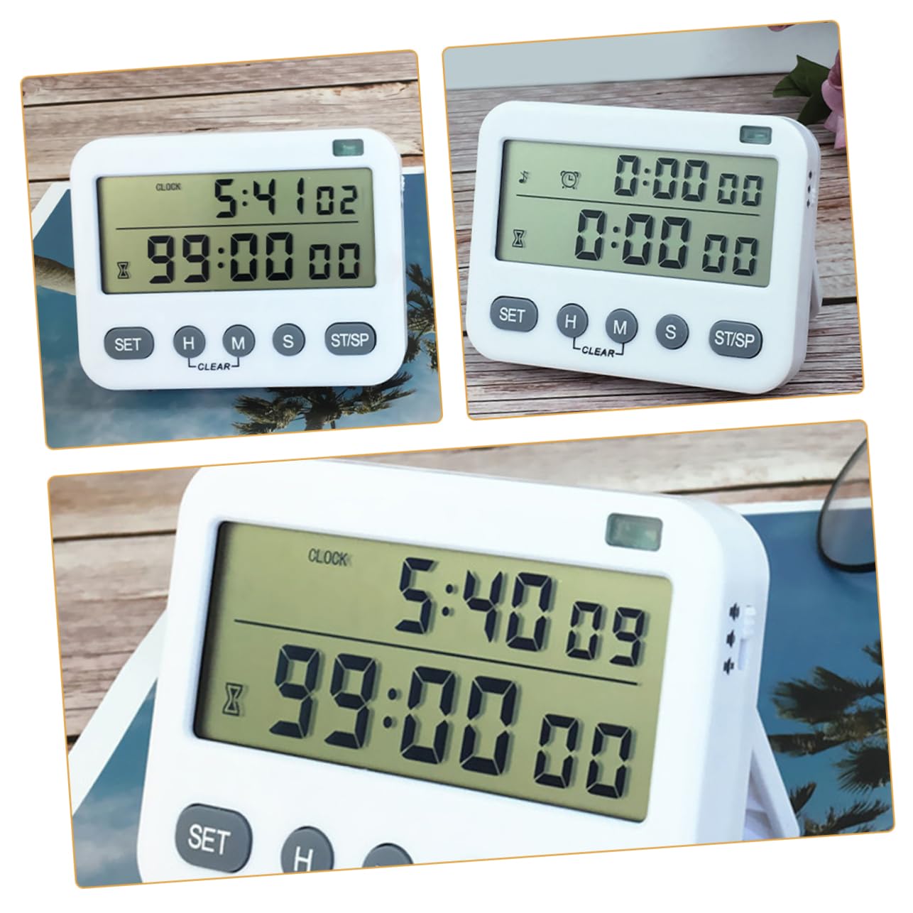 Timer Da Cucina Digitale A Doppio Schermo Conto Alla Rovescia/allarme Sonoro Dispositivo Di Cronometraggio Magnetico Da Laboratorio Batteria Necessaria