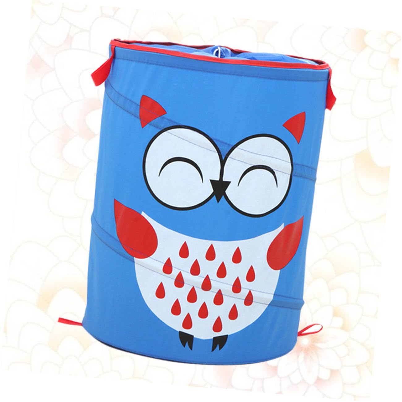 Cesta de Almacenamiento Plegable Búho para Niños, Azul