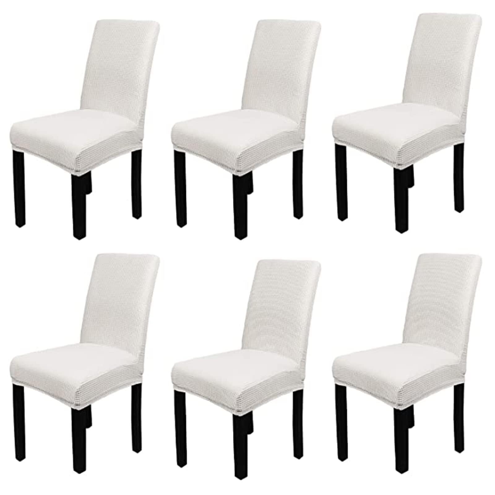 NMVAWIPT Stretch Dining Chair Slipcovers Covers Removable Kitchen Protector For Room Hotel Wedding Banquet Corn(3#,6pcs)