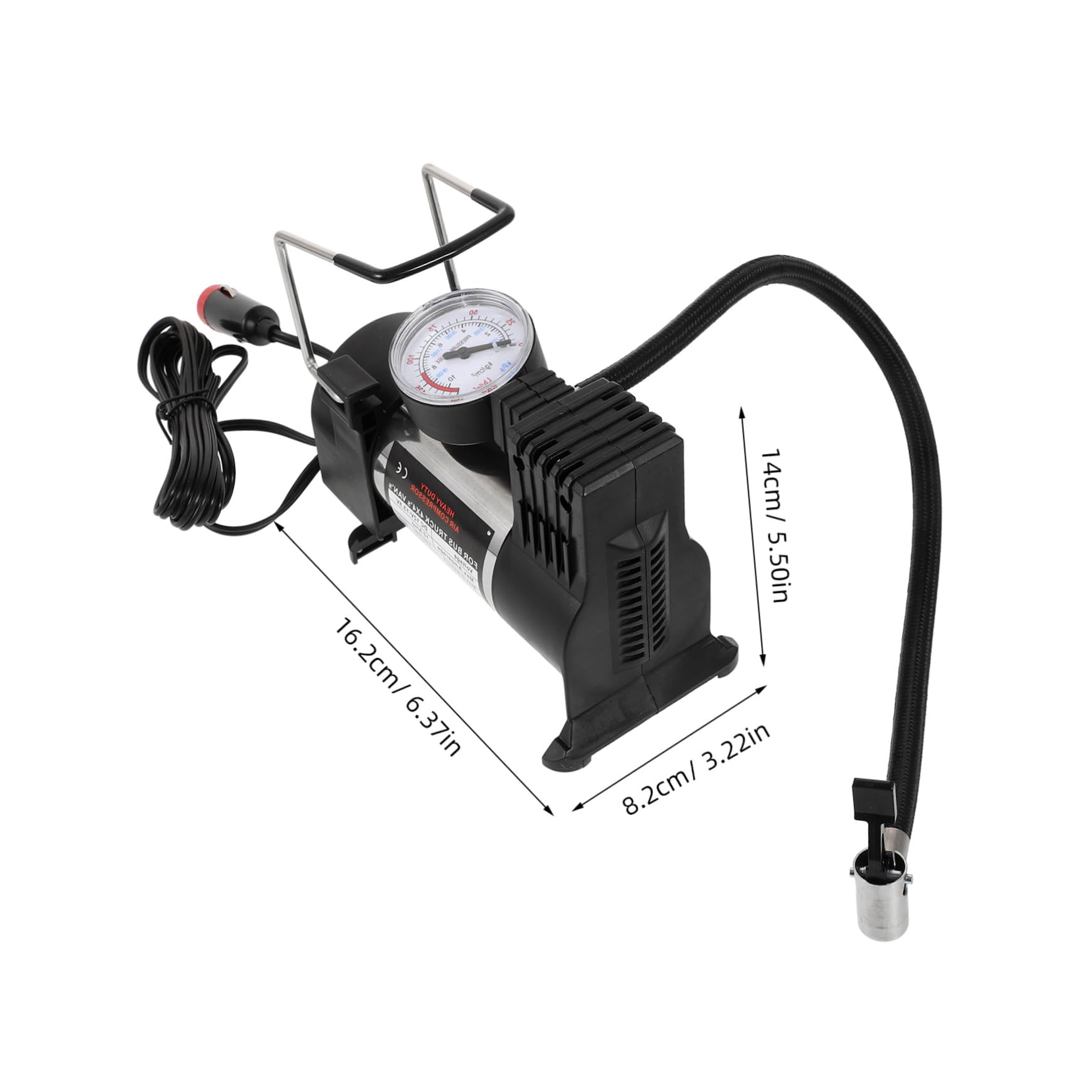 SOLUSTRE Inflador de Neumáticos Portátil para Coche 12v, Compresor de Aire Automático con Arranque Fácil, Inflado Rápido para Emergencias