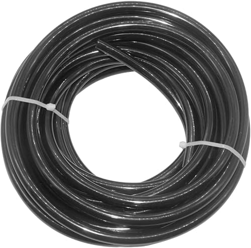 Tubo neumático de 0.394 in x 0.256 in Tubo de manguera de tubo de aire PU de 32.8 pies para línea de aire o transferencia de agua (negro)