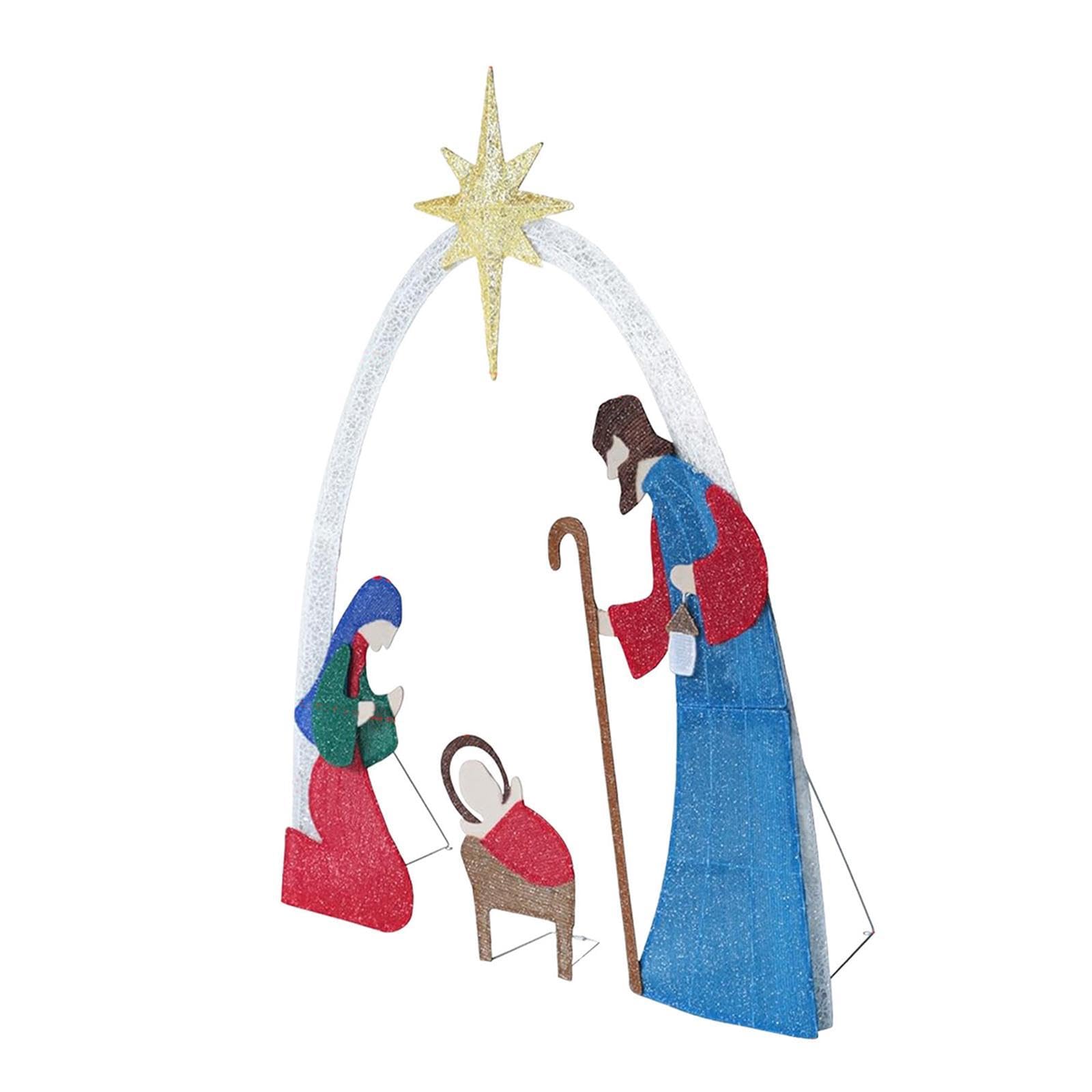 Luwecf Presepe Illuminato per Natalizia, Include Una Corda