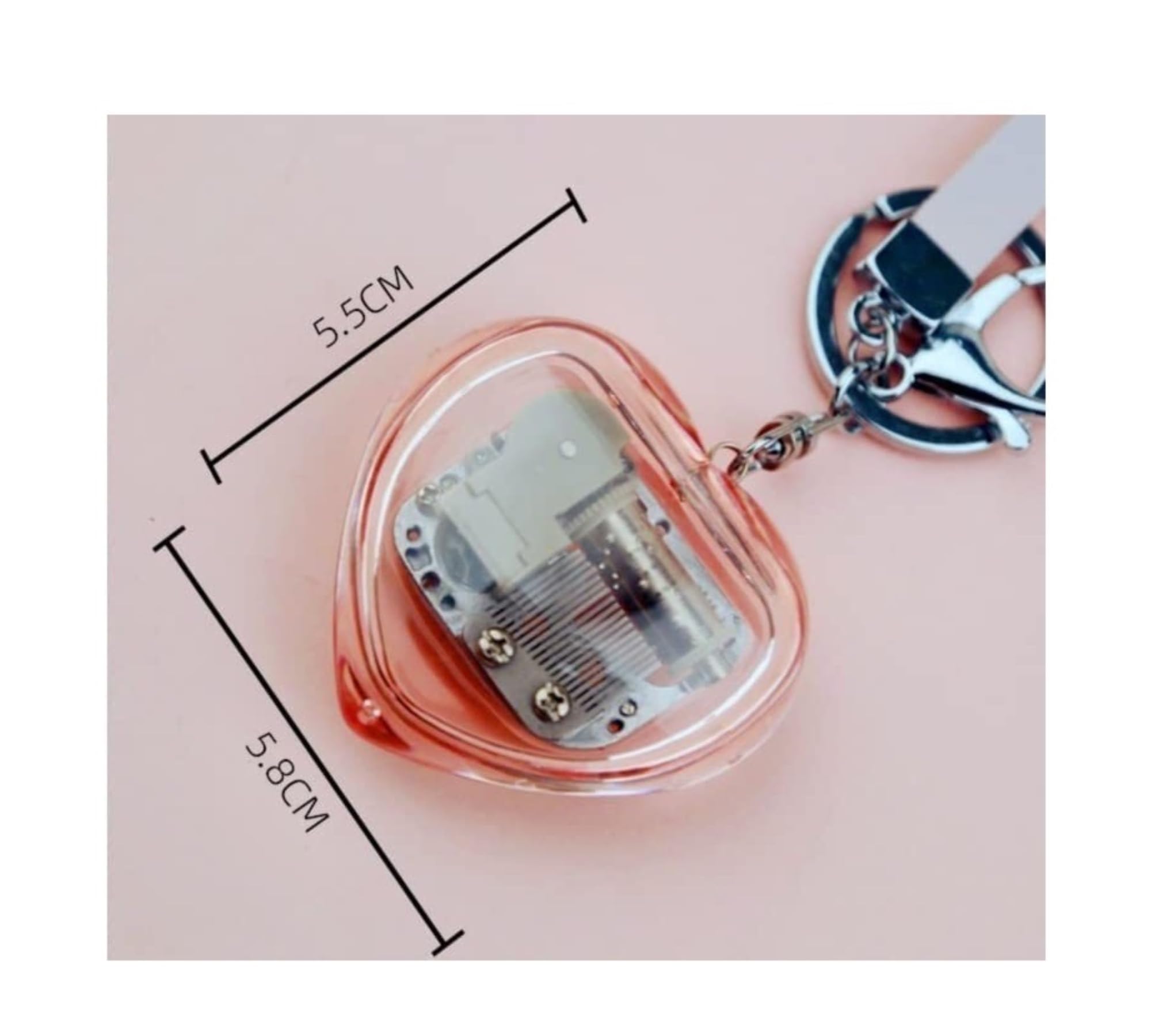 キーホルダー型オルゴール Amazon | オルゴール ノート透明アクリルオルゴールキーホルダー