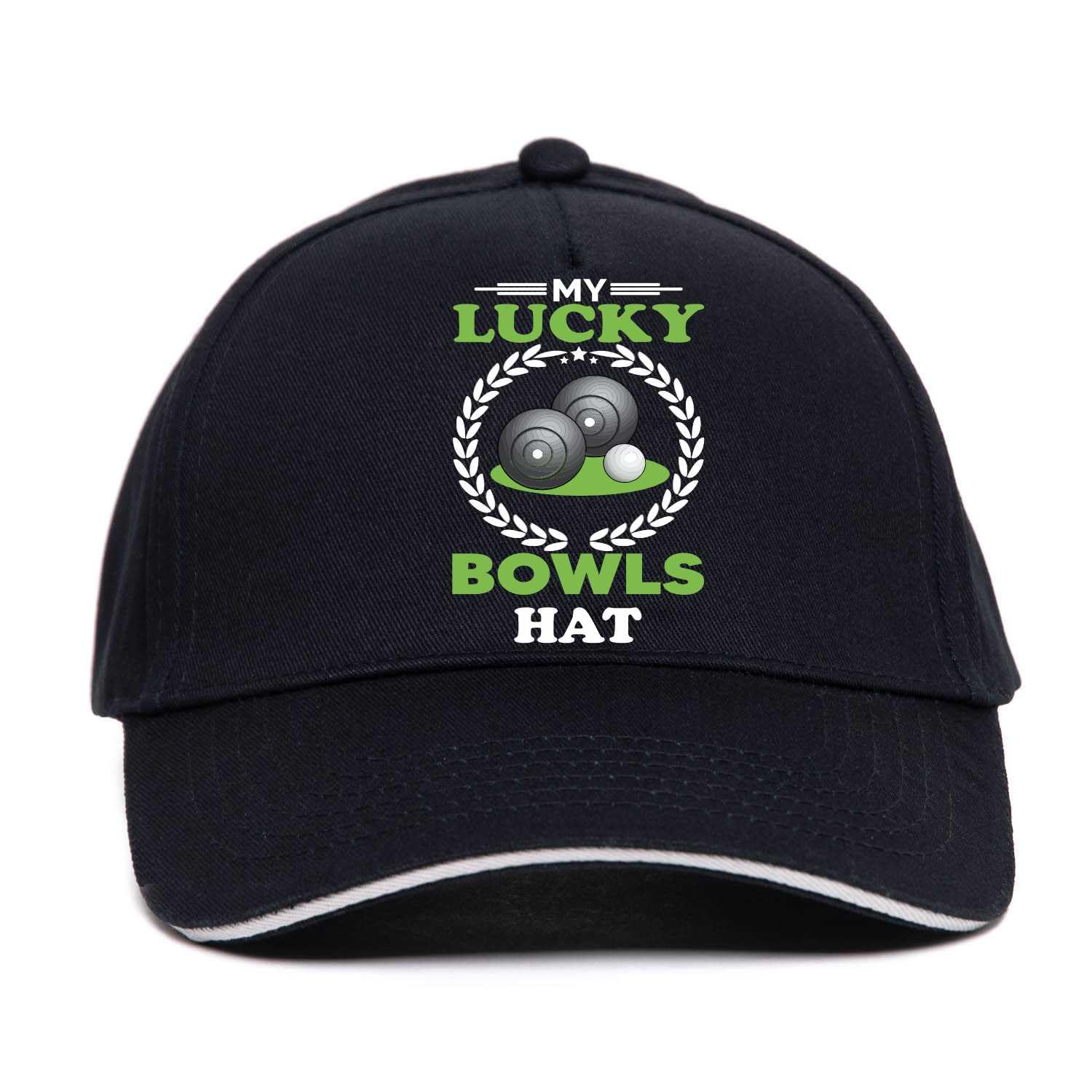 Print4U My Lucky Bowls Baseball Cap Gift Father's Day Crown Green Bowling Black