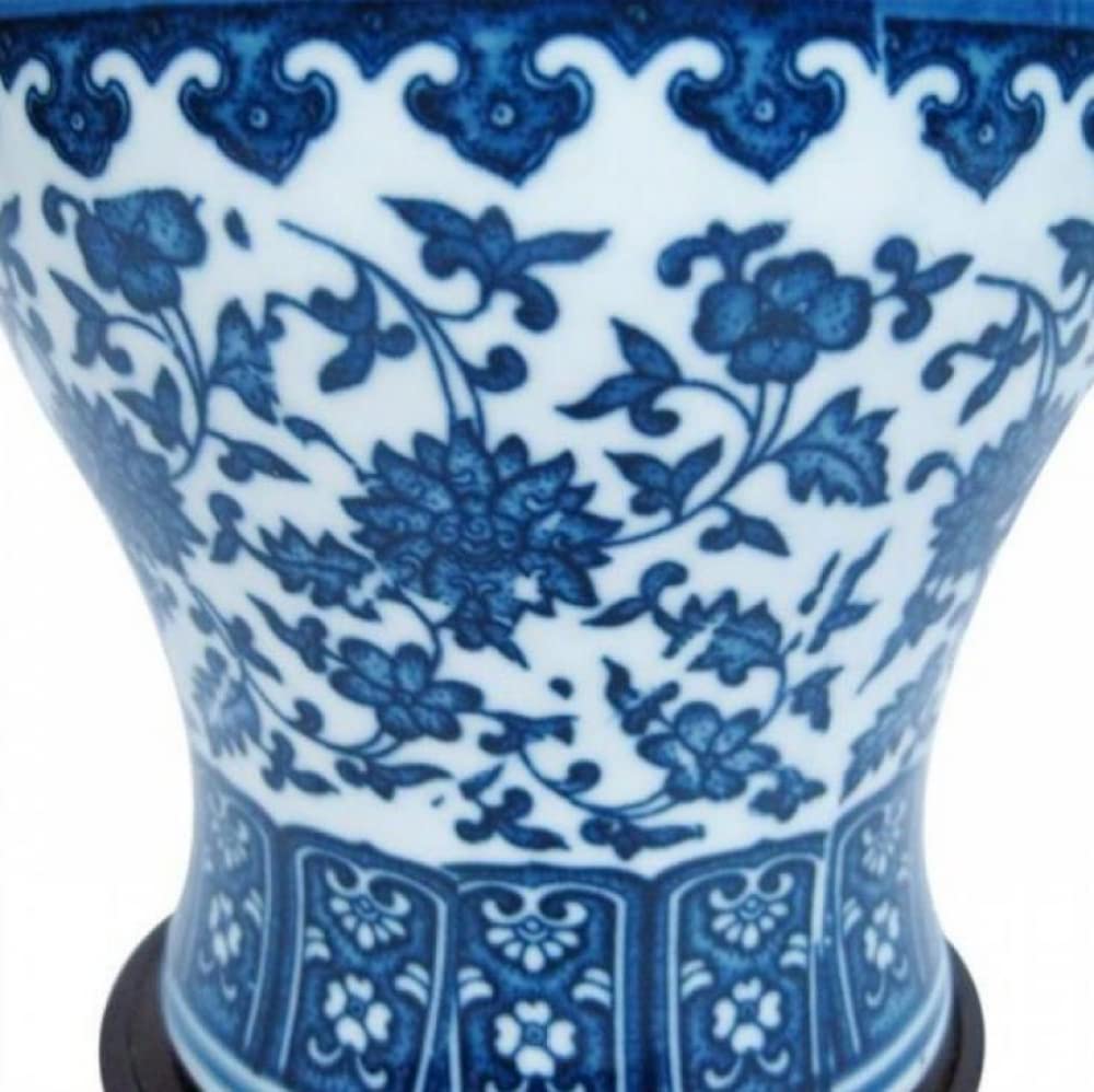 Porcelaine bleue et blanche avec base de stockage, bocaux à bonbons, salon, chambre, couloir, décoration artisanale, la base peut être tournée.
