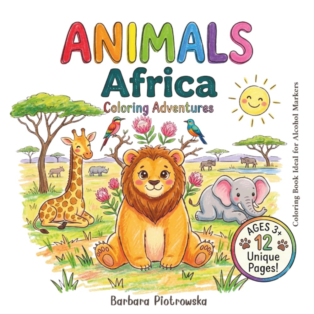 Bold & Easy Coloring Book Ideal for Alcohol Markers Ages 3–10: Cozy Beginner-Friendly Designs with No Bleed-Through Single-Sided Pages