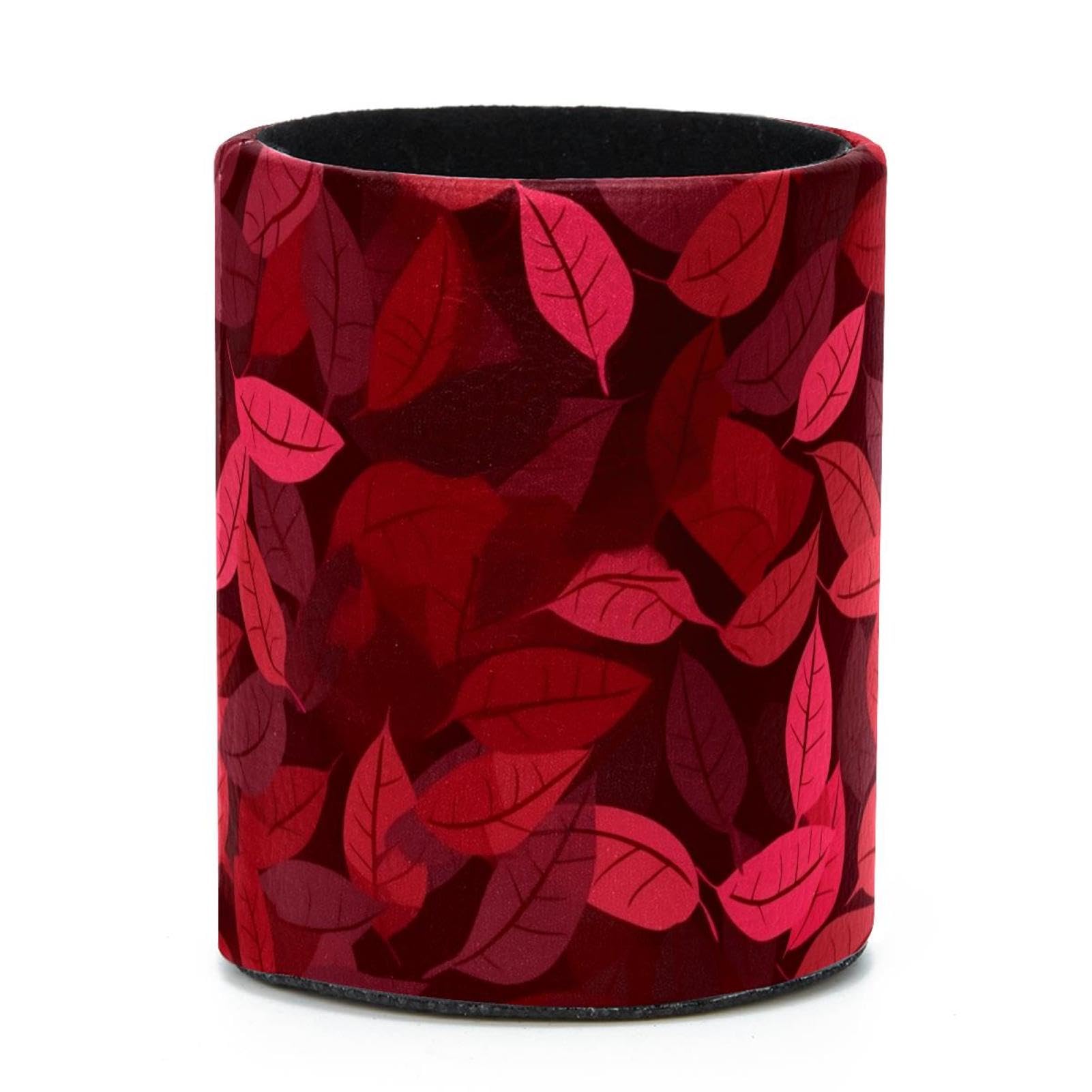 VAPOKF Round Pencil Holders for Desk, Artistic Leaves Pen Holders Pen Pot Makeup Brushes Storage Desktop Stationery Supplies Organiser for Home Office