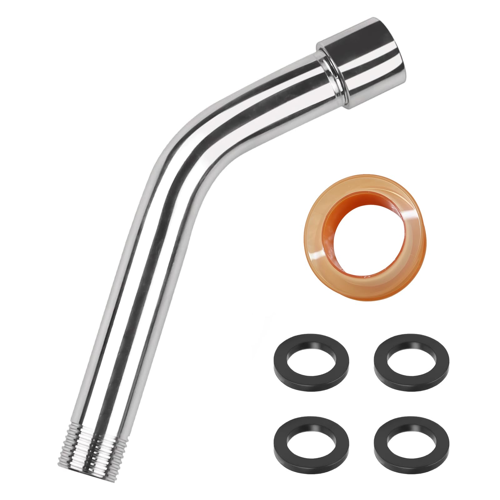 Duschkopf Verlängerung, Brausearm Wandmontierte Edelstahl Handbrause Verlängerung, Duschstangen Duschverlängerungsrohr für Duschkopf G1/2” Gewinde Duschkopf Badzimmer