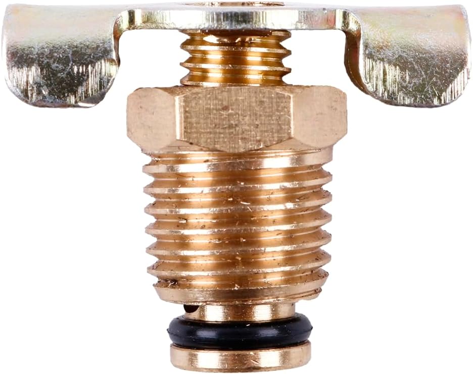 Brass Radiator Drain Valve 1/4-Inch NPT Wing style air compressor tank bottle valve Replacement Part Flow Control Portable petcock (Pack of 2)