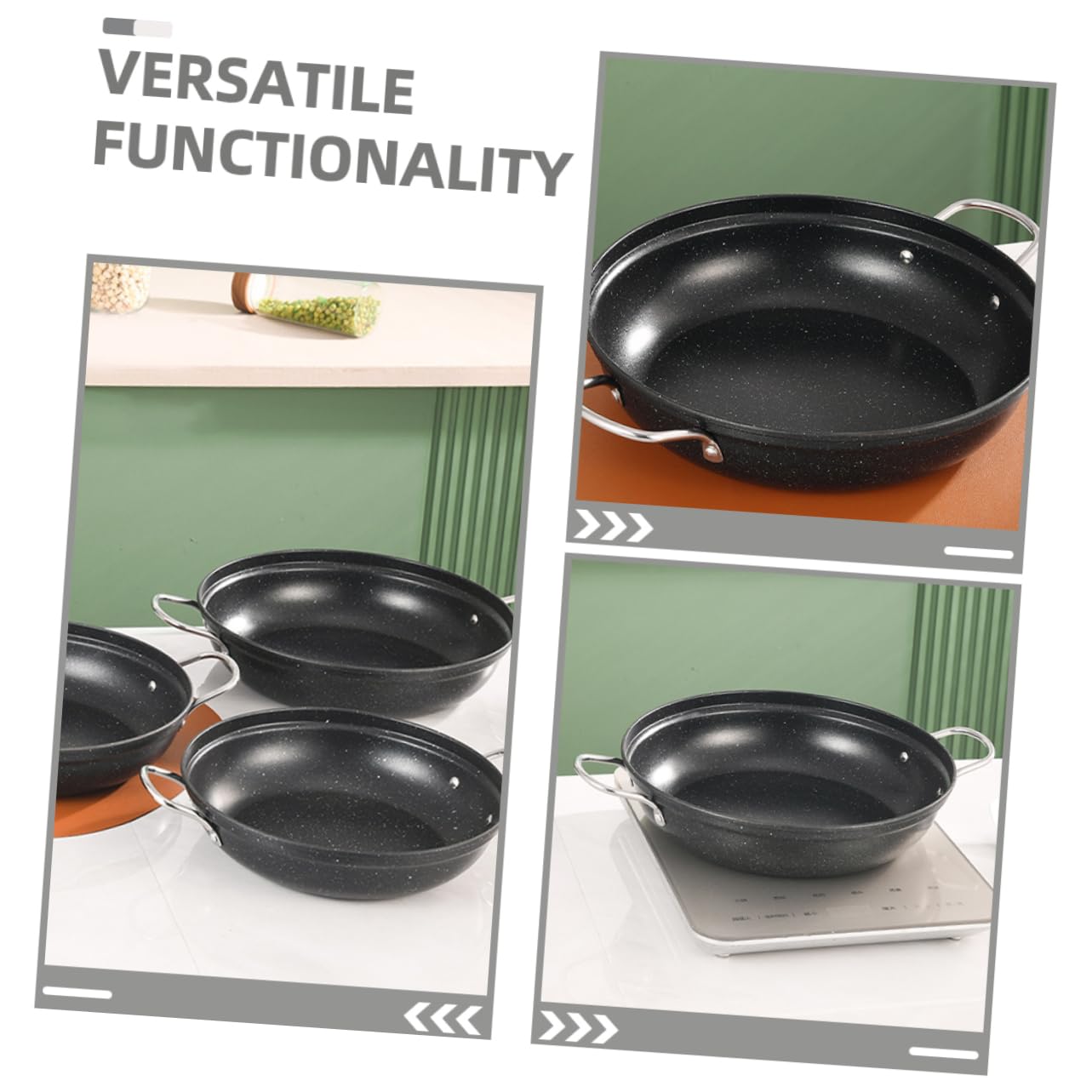 WBDWWTD Olla para mariscos Wok Utensilios de Cocina Olla de Acero Olla con Mango Herramienta de Cocina Ollas Grandes Olla para Fideos Olla pequeña para cocinar Sartén de Acero Cacerola pequeña Hogar