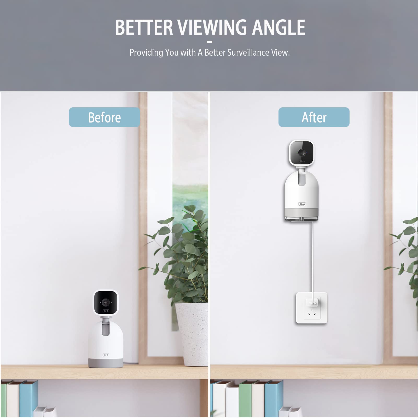 Blink Mini security camera used when building a smart home in an apartment