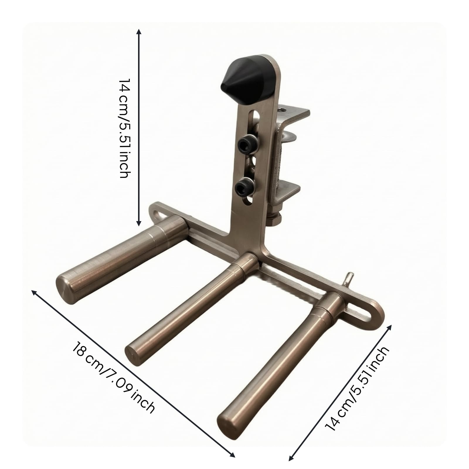 Amagogo Soporte Metal con Cono Antislizante | Ajustable, Soporte para Instrumentos Viento, Compacto, Músicos