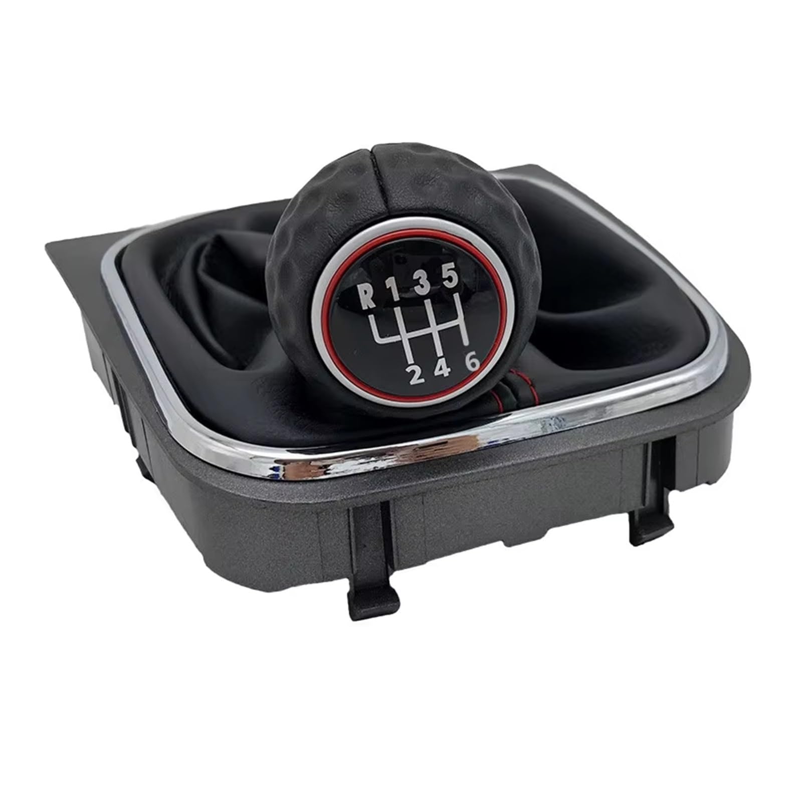Hguvsjd 6 Speed Case Car Shift Gear Knob For Vw For Golf 6 Mk6 For Gti For Gtd R20 2009-2013 5/6 Speed Manual Car Gear Shift Knob Stick Lever Gaiter Boot Transmission Shifter Lever(6 Speed Case)